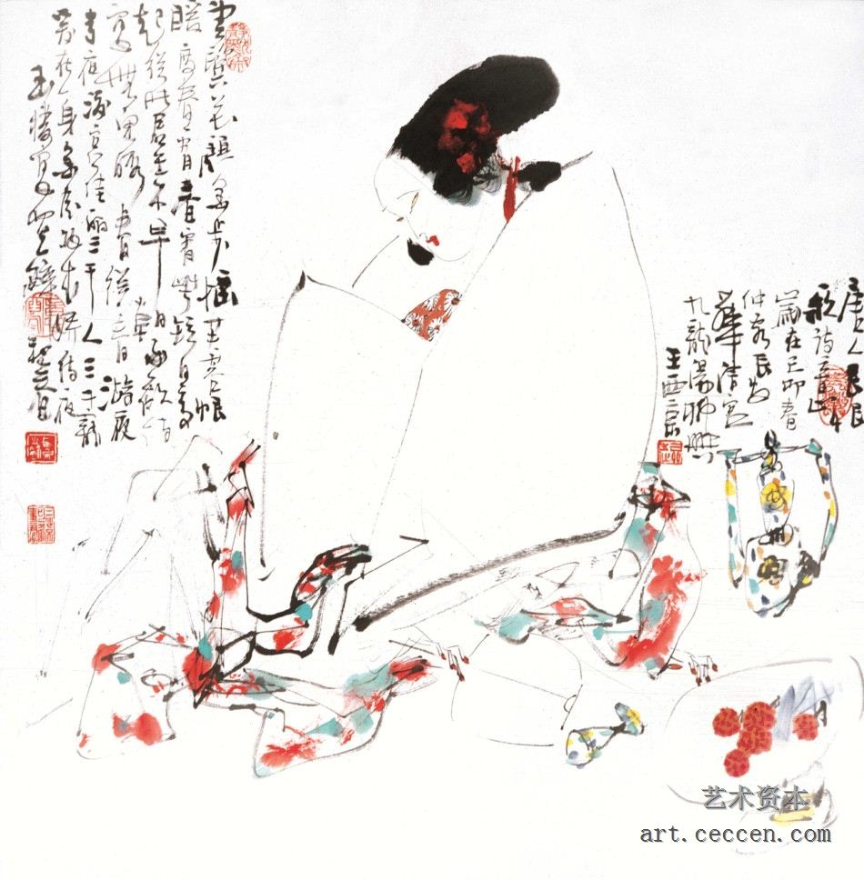 唐人诗意 68cm×68cm (2)1998